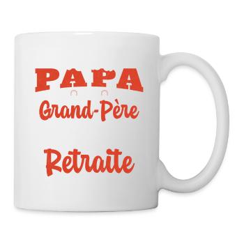 Cadeau de retraite drôle pour grand père pompier - Mug blanc - blanc - Droite