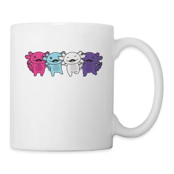 Multisexuell Flag Pride LGBTQ süße Axolotls - Tasse - Weiß - Rechts