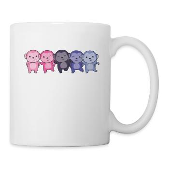 Omnisexuel Drapeau Fierté LGBTQ Singe mignon - Mug blanc - blanc - Droite