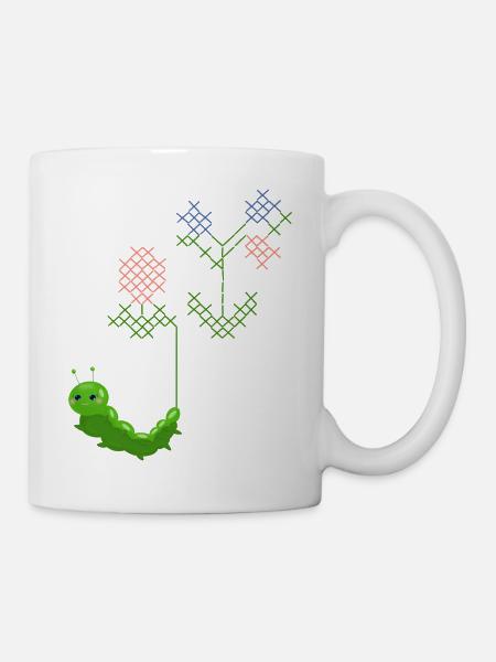 stickende Raupe - Tasse - Weiß