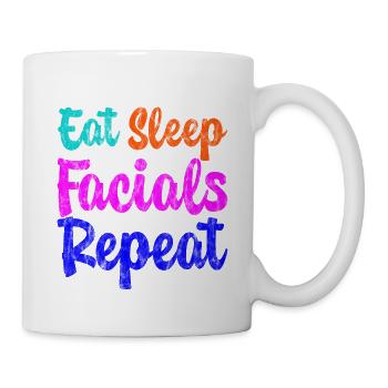 Manger des soins du visage Sleep Répéter 3 - Mug blanc - blanc - Droite