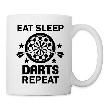 Eat Sleep Darts repeat Game of Darts - Mug - white - Right