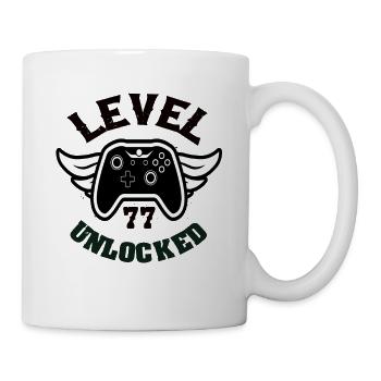 Level 77 Unlocked 77 Birthday - Mug - white - Right