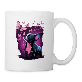 Chihuahua Dog Butterfly 10 - Tasse - Weiß - Rechts