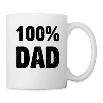 100% Daddy - Father's Day 100% Daddy - Tasse - Weiß - Rechts