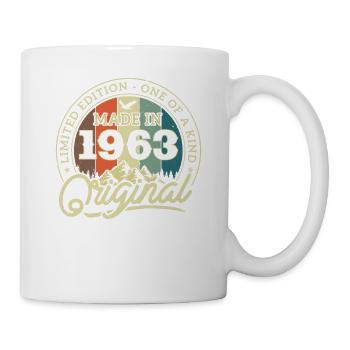 Cadeau d’anniversaire né en 1963 - Mug blanc - blanc - Droite