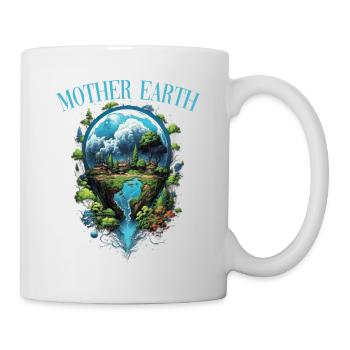 Respektier Muttererde Unseren Planeten Natur - Tasse - Weiß - Rechts