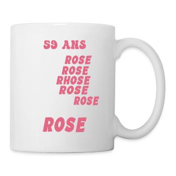 59 ans - la vie en rose 59ans Humour - Mug blanc - blanc - Droite
