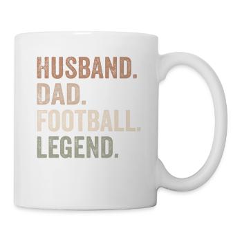 Vintage Husband Dad Football Legend Retro - Mug blanc - blanc - Droite
