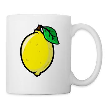 Zitrone Zitronen Zitrusfrucht Pflanze - Tasse - Weiß - Rechts