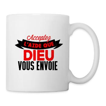 Acceptez l'aide que Dieu - Mug blanc - blanc - Droite