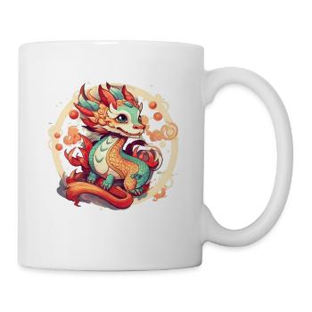 Niedlicher Asiatischer Drache Anime Japanisch - Tasse - Weiß - Rechts