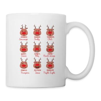 Funny Christmas deer hunters All the reindeer of the - Mug - white - Right