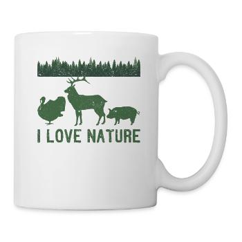 I love nature It tastes delicious deer - Mug - white - Right