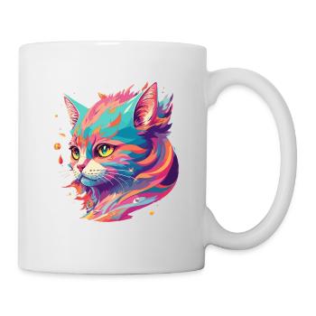 Cartoon Cat Cute gift with cat love - Mug - white - Right