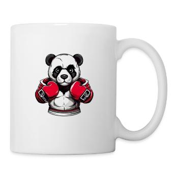 Panda Boxer Boxender Pandabär - Tasse - Weiß - Rechts