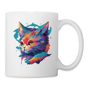 Anime Cats Cartoon Chaton Kitten Art Design - Mug blanc - blanc - Droite