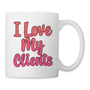 I Love My Clients - Mug - white - Right
