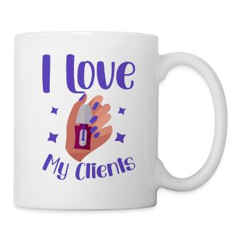I Love My Clients 4 - Tasse - Weiß - Rechts