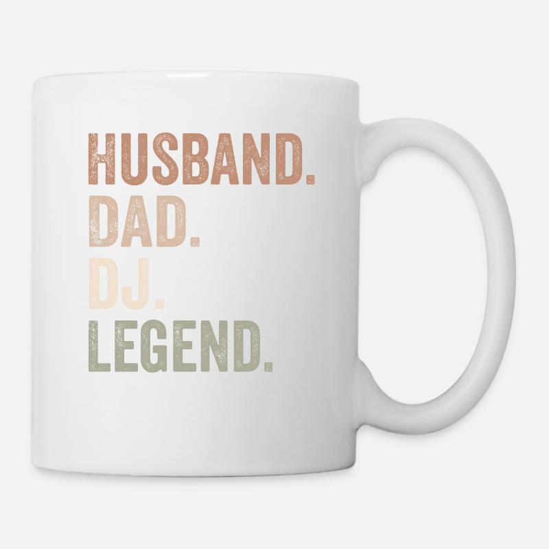 Ehemann Papa DJ Legend - Ehemann - Tasse - Weiß