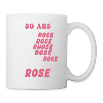 50 ans - la vie en rose 50ans Humour - Mug blanc - blanc - Droite