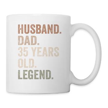 Husband Dad Legend 35th Birthday - Mug - white - Right