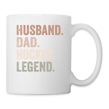 Husband Dad Hockey Legend - Mug blanc - blanc - Droite
