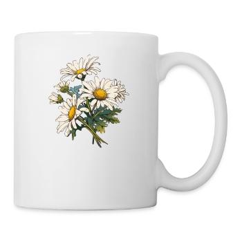 Cool Floral Flowers Daisies Lover Humor Vintage - Mug - white - Right