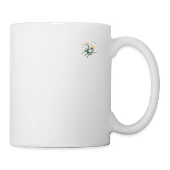 Floral Vintage Patch Lover Cool Daisy Flowers Pun - Mug - white - Right