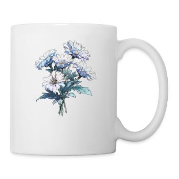 Bouquet Daisies Flowers Lover Humor Vintage Pun - Mug - white - Right