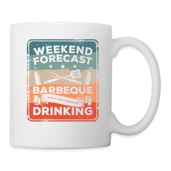 Weekend Forecast Barbeque With A High Chance Of - Mug - white - Right