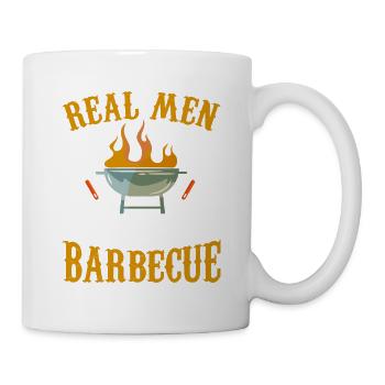 Les vrais hommes sentent le barbecue barbecue griller grill - Mug blanc - blanc - Droite