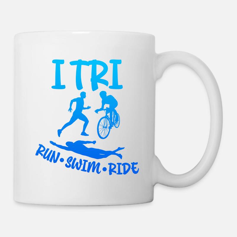 I Tri, Run Swim Ride 4 - Tasse - Weiß