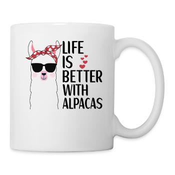 LLama Lover pour enfants Alpaga Gift Girls - Mug blanc - blanc - Droite