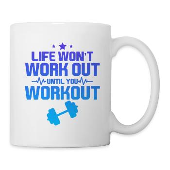 La vie ne fonctionnera pas tant que vous ne vous entraînerez pas 4 - Mug blanc - blanc - Droite