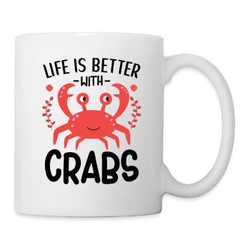 Crab Lover Apparel Crabs Kids Men - Tasse - Weiß - Rechts