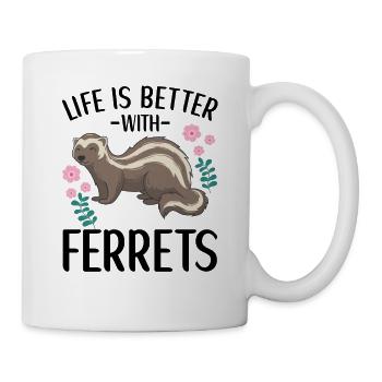Ferret Apparel for Ferret Lovers Gift - Tasse - Weiß - Rechts