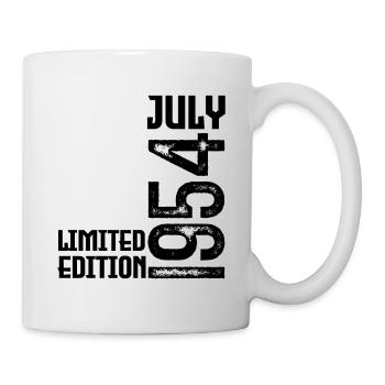 Geschenk Juli 1954. Geburtstag Juli 1954. - Tasse - Weiß - Rechts