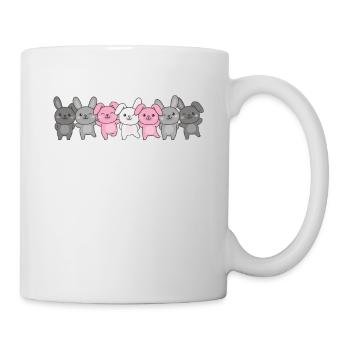Demigirl Flag Pride LGBTQ Cute Bunny - Mug - white - Right