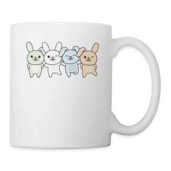 Unlabeld Flag Pride LGBTQ Cute Bunny - Mug - white - Right