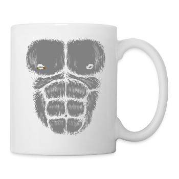 Funny Gorilla Chest , Halloween Monkey Chest Suit - Mug - white - Right