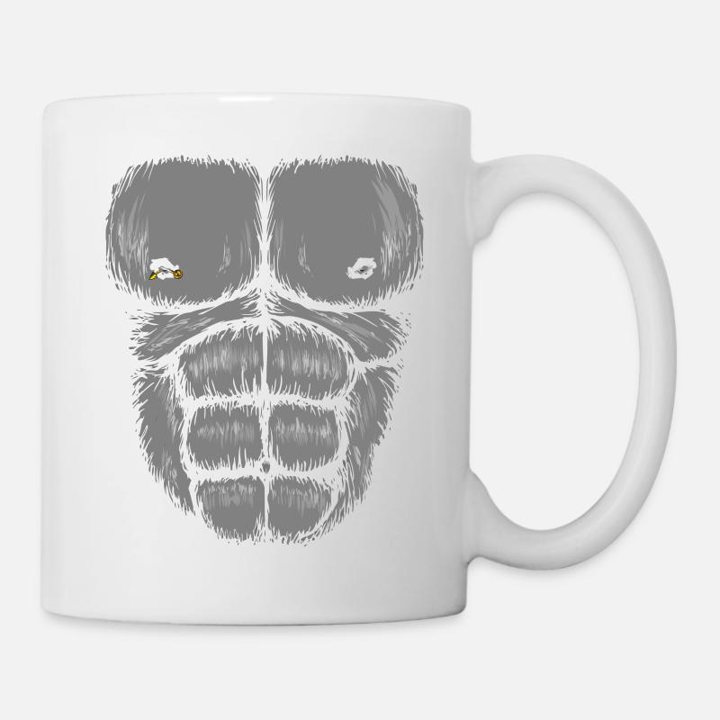 Funny Gorilla Chest , Halloween Monkey Chest Suit - Mug - white