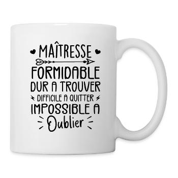Maîtresse Formidable Cadeau Maîtresse D'école - Mug blanc - blanc - Droite