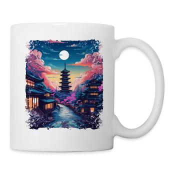 Takayama Village Alpes japonaises Japon Vaporwave - Mug blanc - blanc - Droite