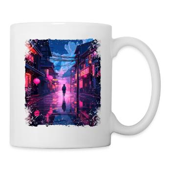 Takayama Village Japan Japanese Alps Vaporwave - Mug - white - Right