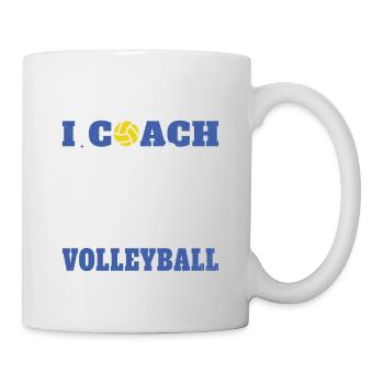 Coach volleyball Sportif Humour Entraîneur Filles - Mug blanc - blanc - Droite