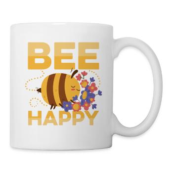 Bee Happy Bee Beekeeper Honey Bee - Mug - white - Right