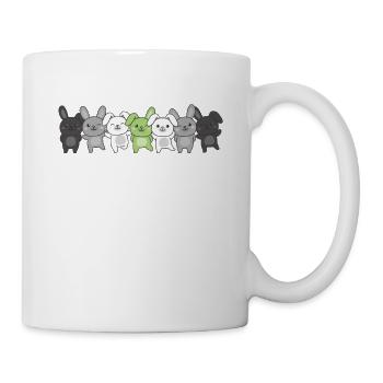 Agender Flag Pride LGBTQ Cute Bunny - Mug - white - Right