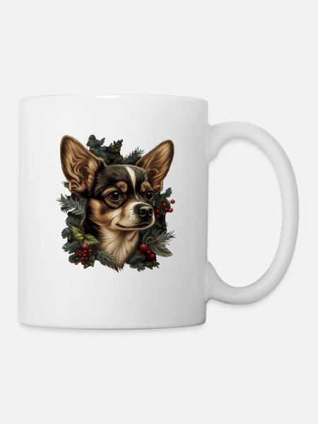 Chihuahua | Weihnachten | Weihnachtsbaum | - Tasse - Weiß