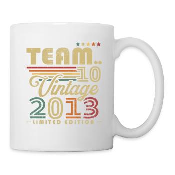Vintage 2013 rétro cadeau d'anniversaire 10 ans - Mug blanc - blanc - Droite